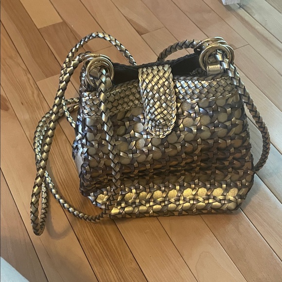 Vintage Handbags - v i n t a g e :: 
 Elegant Gold Woven Handbag rare